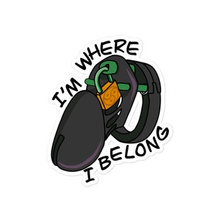 Dark version of “belonging” stickers