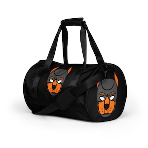 Orange Pup  gym bag