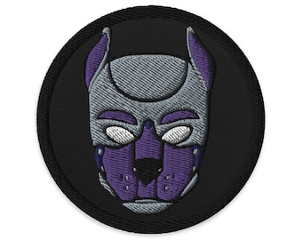 Purple Pup Embroidered patches