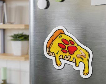 Pizza Paw Die-Cut Magnets