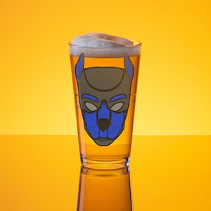 Blue Pup  pint glass