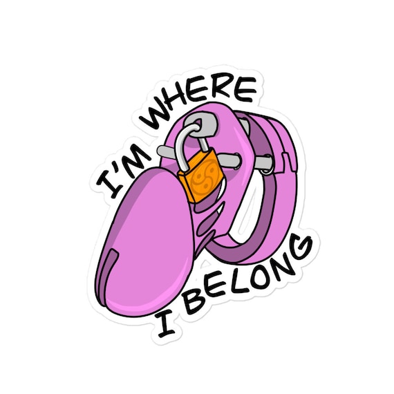 Kink “belonging” Chastity Cage Stickers - Etsy UK