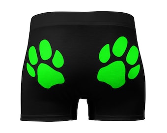 Cueca boxer para filhote com patas verdes