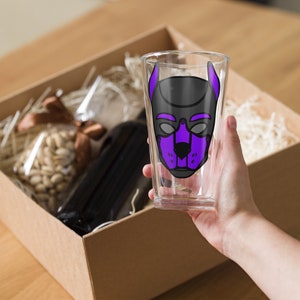 Purple Pup pint glass