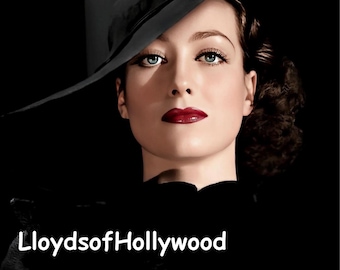 Joan Crawford  Hollywood Glamour With Store Mannequin Beauty Movie Star Actress Wearing Red Lipstick Photograph 1932