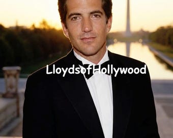 John F Kennedy Jr., il bel figlio del presidente John F Kennedy, tragica eredità di Camalot a Washington DC, fotografia in cravatta nera del 1997