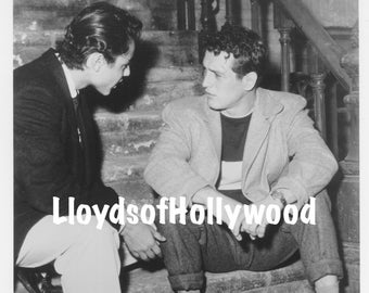 Sal Mineo Paul Newman On Set of Somebody Up There Likes Me Candid  Photograph 1956