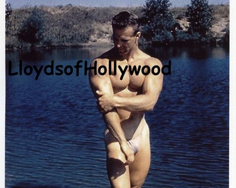 Vic Seipke Bodybuilder In Lake Photograph  1953