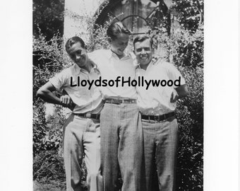 Three Male Friends  Well Dressed Gay Photograph 1940's