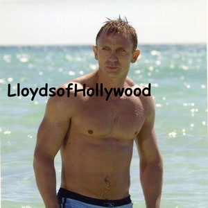 Daniel Craig  Handsome Actor James Bond  007  Hunk In Trunks Unique  Photograph