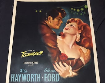 Rita Hayworth Glenn Ford The Loves Of Carmen Original Vintage USA Movie Poster 1948