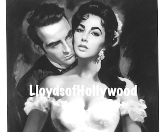 Elizabeth Taylor Montgomery Clift Grafisk konstfotografi i Raintree County 1957