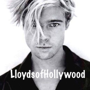Brad Pitt Handsome Hollywood Actor Blond Hunk Photograph