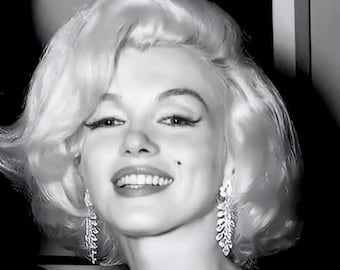 Marilyn Monroe Ultra Glamour and Beauty Backstage  at JFK Happy Birthday Gala Wearing Famous Dress Designed by Jean Louis Photograph 1962