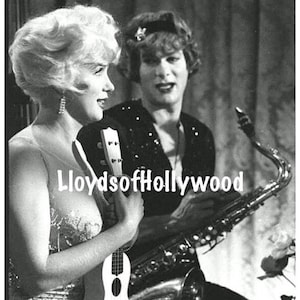 Marilyn Monroe Exposed in Orry Kelly Dress Tony Curtis  as Josephine Some Like It Hot Photograph 1959