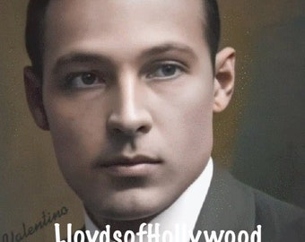 Rudolph Valentino Handsome  Latin Lover Hollywood Silent Film Star  Idol  Studio Photograph