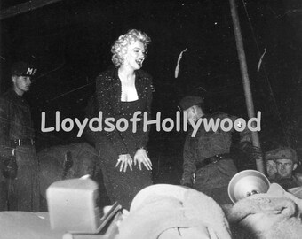 Marilyn Monroe Entertains Troops in Korea  Unpublished Snapshot from Korea Visit Photograph 1954