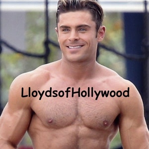 Zac Efron Handsome Actor Muscular Body on Set Candid  Photograph 2016