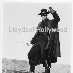 Guy Williams Plays Zorro  In Full Costume Waves Adios TV Hero Photograph 1958
