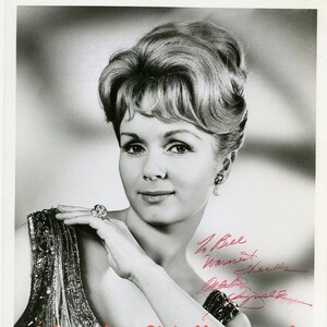Debbie Reynolds onzinkbaar Molly Brown Autograph hand gesigneerd originele vintage foto 1964