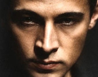 Rudolph Valentino Latin Lover Silent Film Star Last Known Picture Taken of Him The Trance Close Up Color Photograph  1926