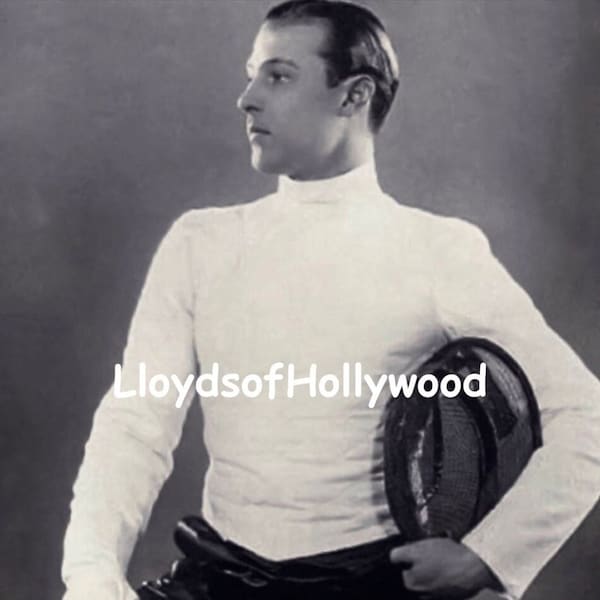 Rudolph Valentino Handsome Hollywood Silent Film Star Dressed for Fencing Lessons  film Monsieur Beaucaire Rare Costume Photograph 1924