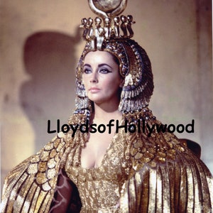 Elizabeth Taylor Wearing The Entrance into Rome Gold Costume on Set of Cleopatra  Photograph 1962