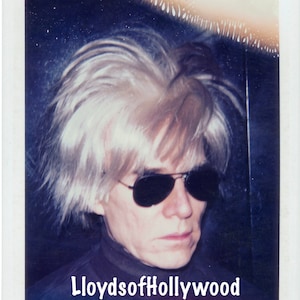 Andy Warhol  Artist Film Maker  Art World Icon 20th Century Genius  Bad Hair Day White Wig  Photograph 1986