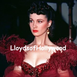 vivien leigh red dress Vivien Leigh Plays Scarlett O'Hara Southern Belle Wearing Dress Designed By  Walter Plunkett Gone With The Wind Photograph 1939