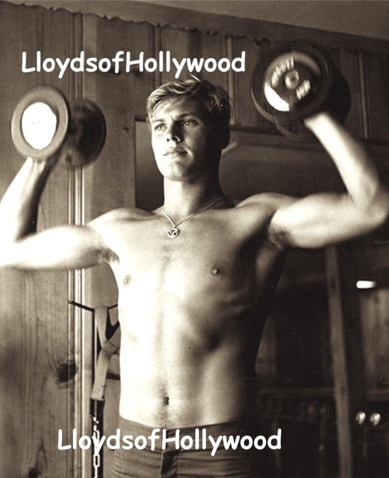 Tab Hunter Handsome Blond Hollywood Actor Singer Hunk in Trunks Bare