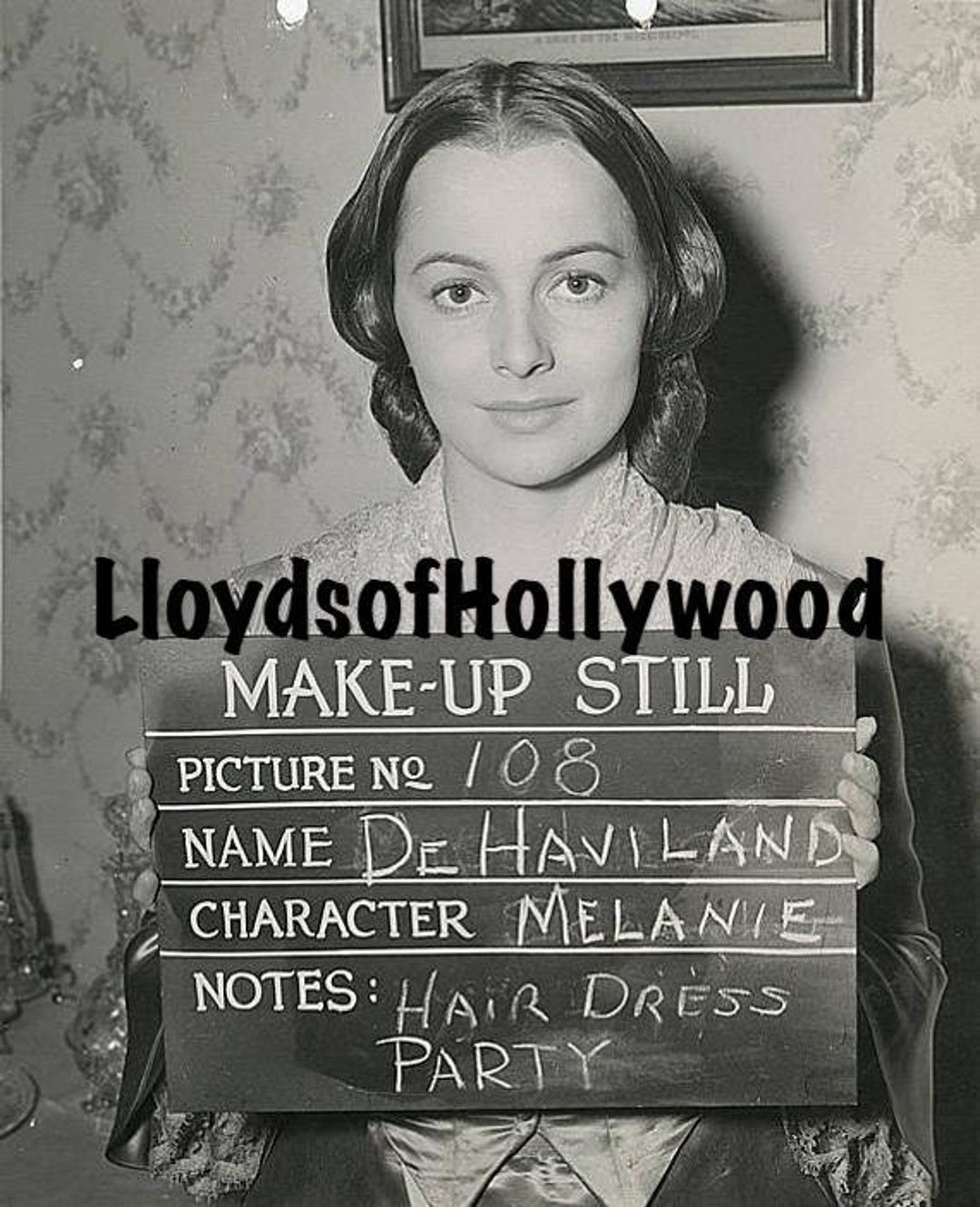 Olivia De Havilland Melanie Hamilton Gone With the Wind Make up Test  Photograph 1939 - Etsy Sweden