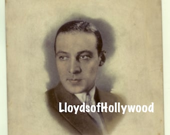 Rudolph Valentino Silent Film Star  Original Vintage Photograph 1920's