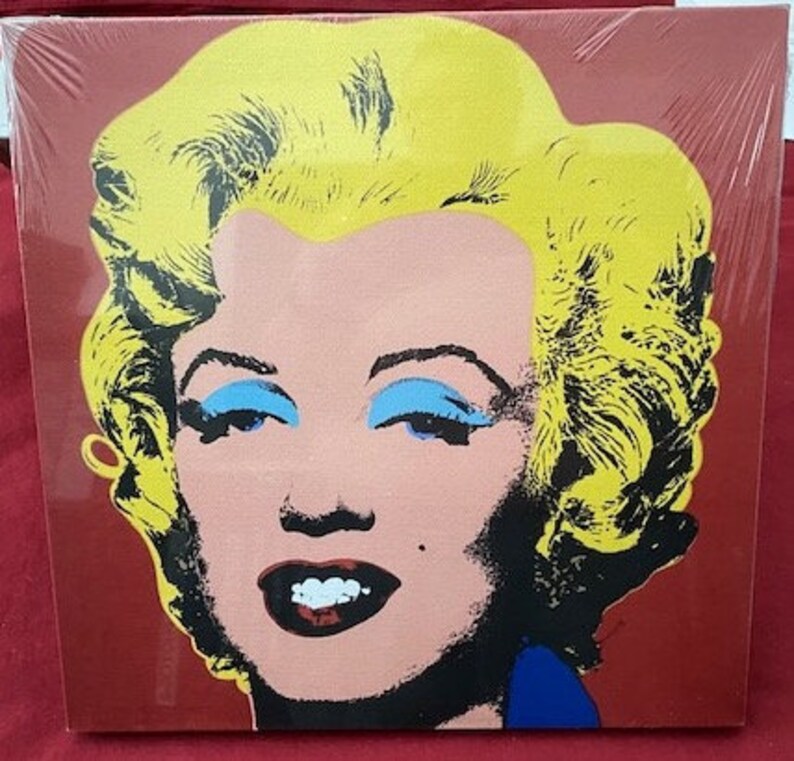Marilyn Monroe Pop Art on Canvas Andy Warhol Style 14x14 Inches Wall ...