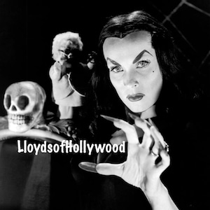 Vampira (Maila Nurmi) Hollywood Legend Cult Movie Star Dramatic Mid-Century Glamour Ghoul Photograph 1959