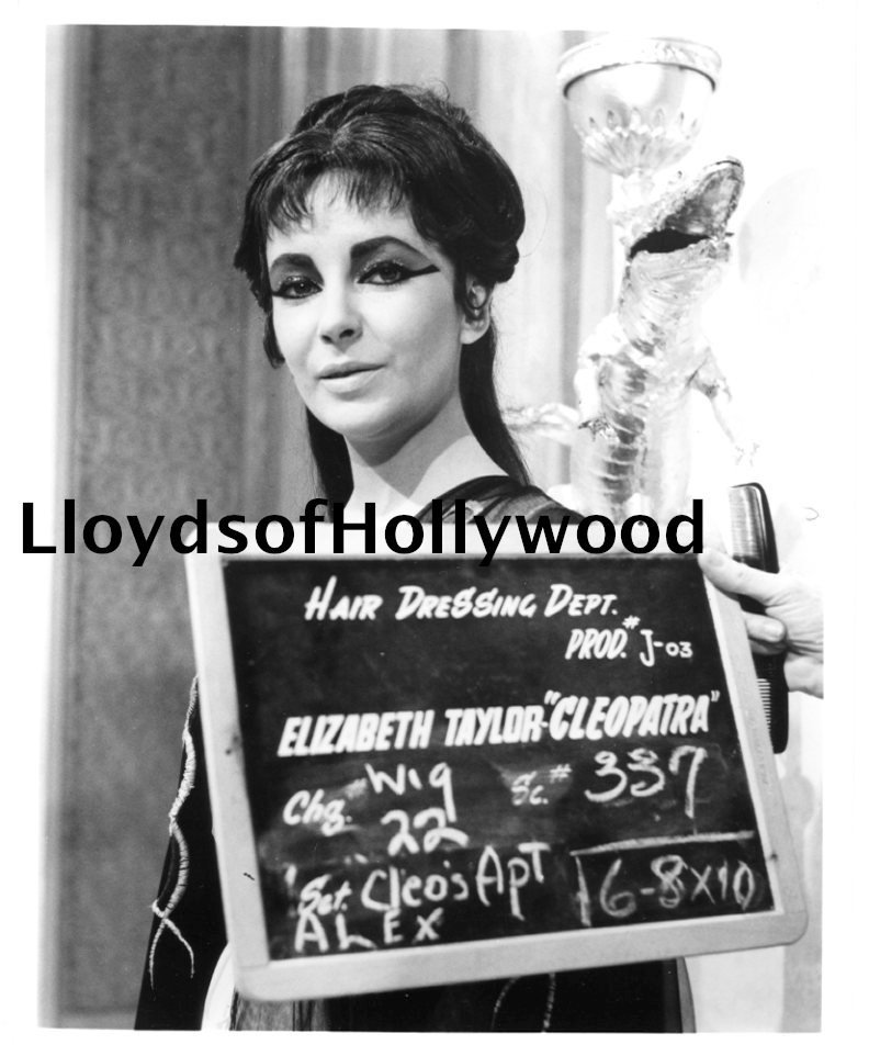 Elizabeth Taylor Cleopatra on Set Hair Dressing Dept Test Photograph ...