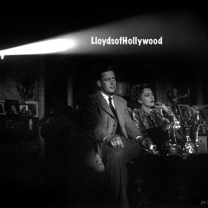 Gloria Swanson Norma Desmond At Home With Joe William Holden Watching Sunset Blvd Photograph  1949