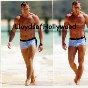 Daniel Craig Handsome Actor James Bond  007  on Beach Double Image Photograph