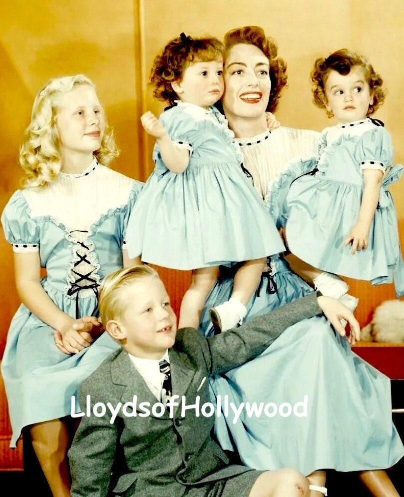 Joan Crawford With Her Adopted Children Christina And Christopher And 