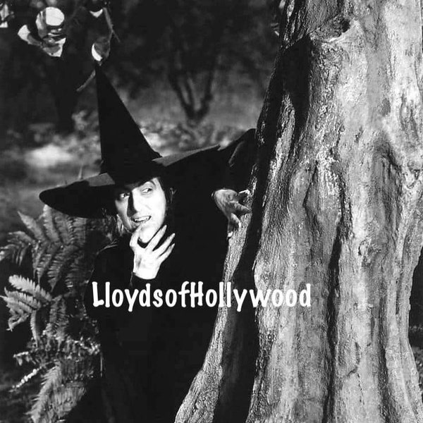 Margaret Hamilton Mago de Oz Malvada Bruja del Este Escondida junto a un árbol contemplando su maldad Fotografía 1939