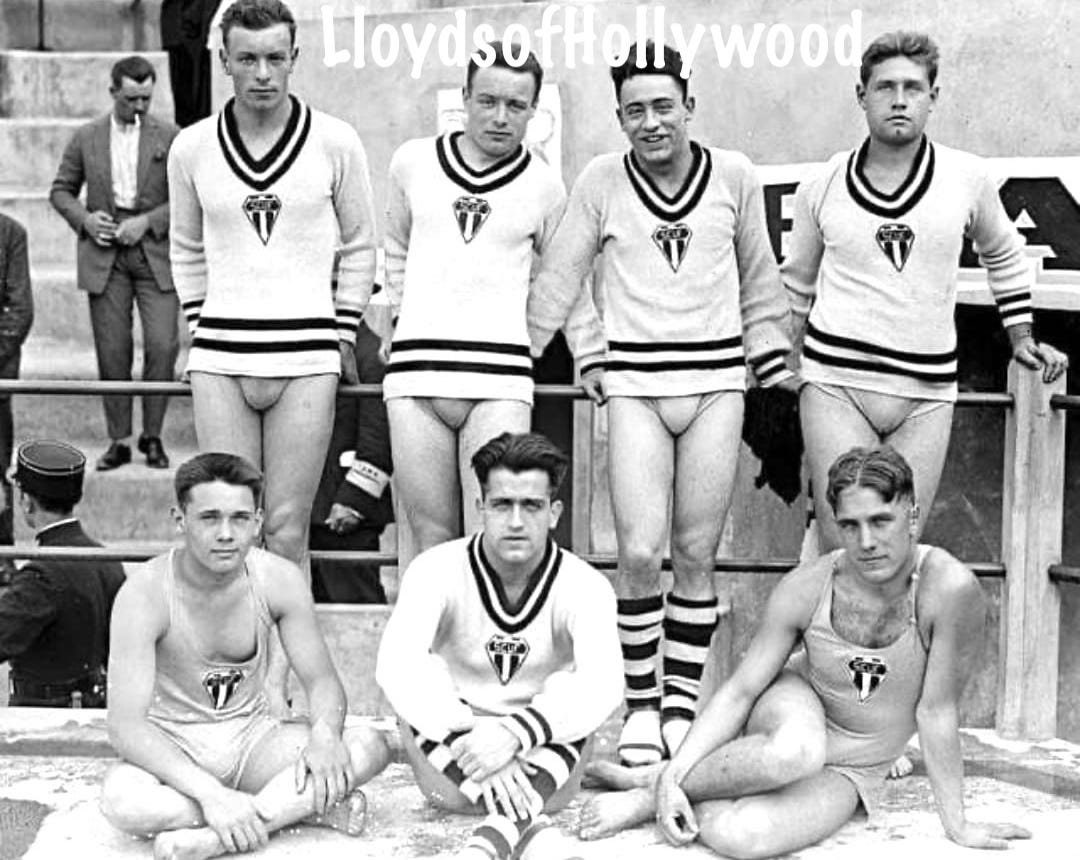 Handsome French College Men Rowing Team Male Students Beefcake