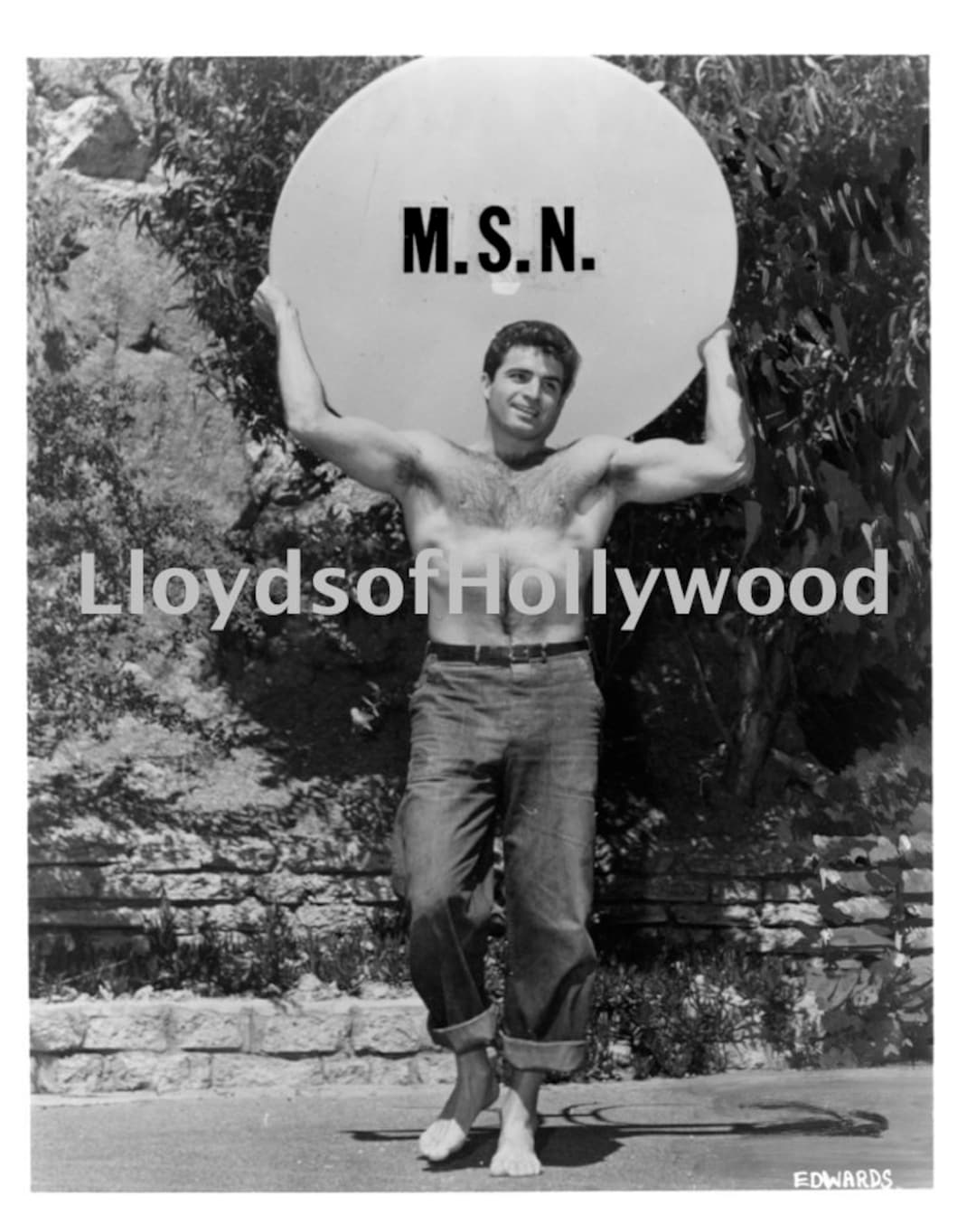 Vince Edwards Ben Casey Hairy Chest Hunk in Jeans Beefcake Photograph 1960  - Etsy