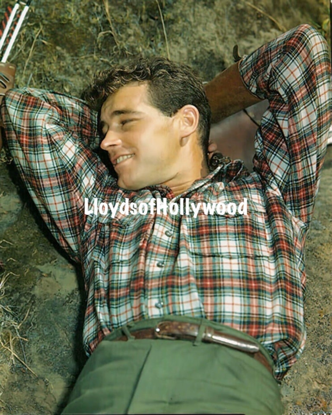 Guy Madison Handsome Hunk Laying Down Color Photograph 1946 - Etsy