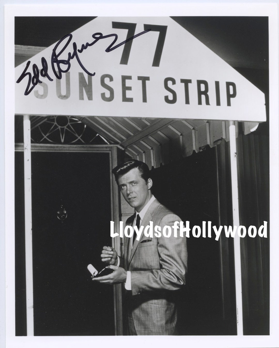 Edd Byrnes Kookie Hand Signed Autograph 77 Sunset Strip Etsy