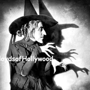 Margaret Hamilton  Wizard of Oz  Wicked Witch of the East  Black Dress Black Hat Costume Test Photograph  1939