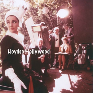 Elizabeth Taylor from Her Tour Of London  TV Special  on Set Filming With Crew all Eyes on Her  Candid  Photograph 1963