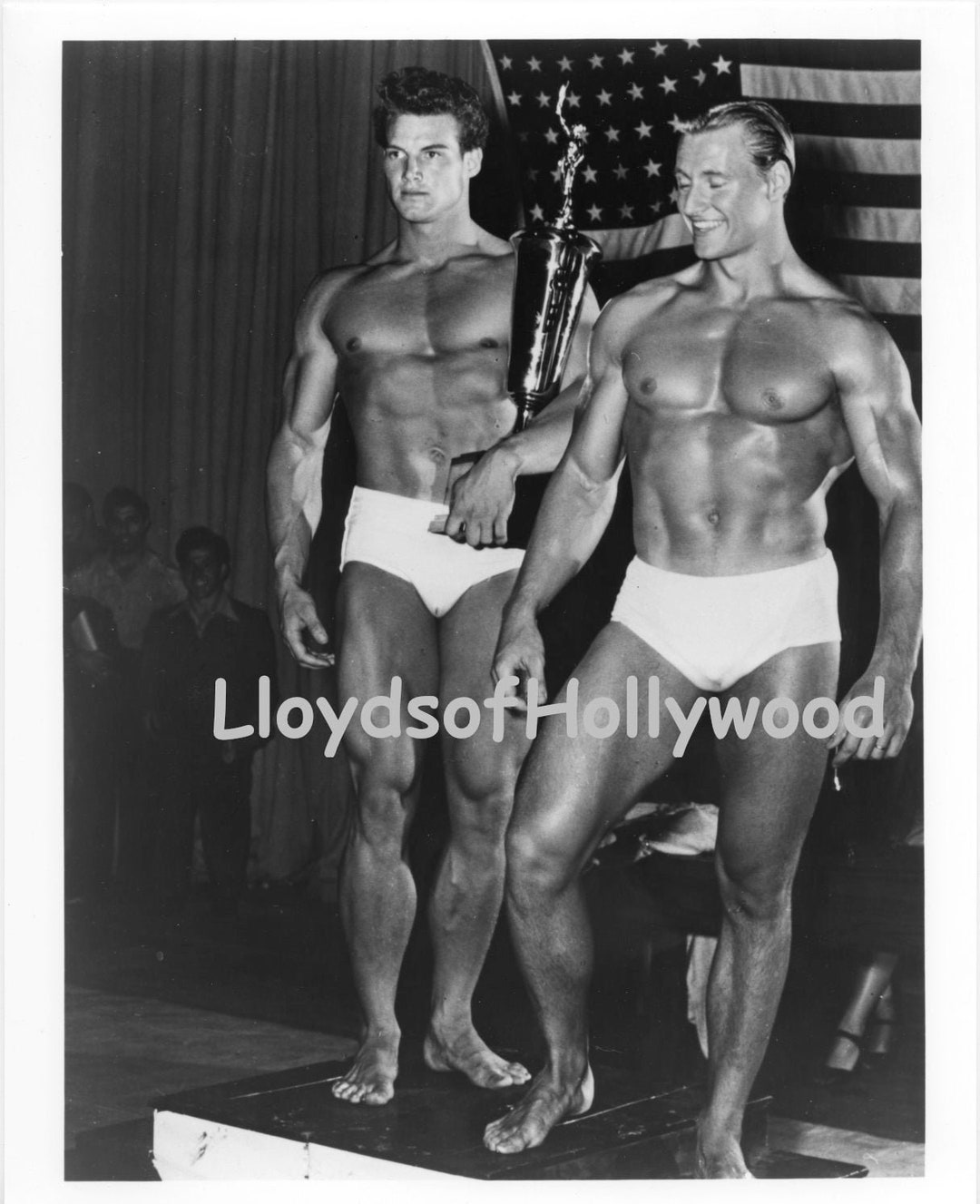 Alan Stephan Steve Reeves Handsome Actor Bodybuilder With Alan Stephan Muscular Duo ...