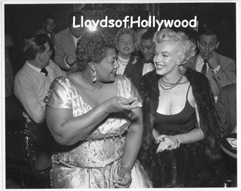 Marilyn Monroe Hollywood Glamour With Singer Ellia Fitzgerald The Compelling  Friendship Candid  Photograph 1954