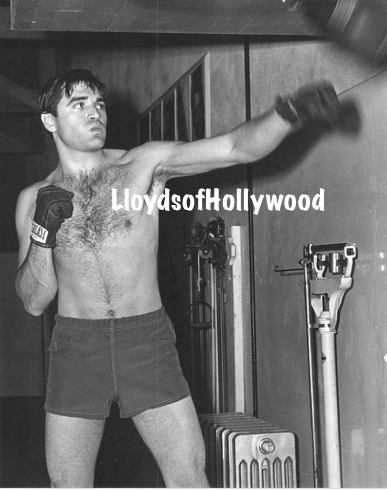 Steve Cochran Hairy Chest Boxing at Gym Workout Beefcake Photograph