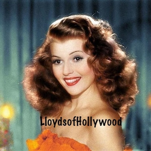 Rita Hayworth Sensual Gilda  Mrs Ballin Mundson  Colorized Photograph 1946