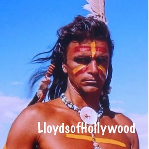 Henry Brandon Handsome Hollywood character, Actor Plays Western Villian  Comanche Indian Chief Cicatriz Scar The Searchers  Photograph 1956
